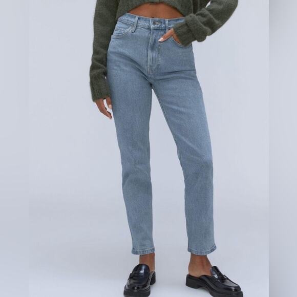 Everlane The Original Cheeky Straight Leg High Rise Crop Jeans Size: 26 - Picture 2 of 10